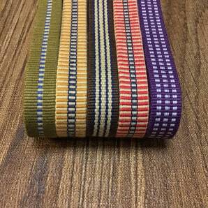 【五色セット】帯締め・ワラーチに!国産真田紐 四分 袋紐 袋織 四分紐 1.5メートル×5本セット J2C2MIN