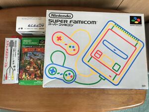 SFC スーパーファミコン 本体 コントローラー 箱説明書 1chip 01 スーパードンキーコング