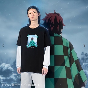 【完売品・新品・未使用】「鬼滅の刃」炭治郎（半袖・レギュラーフィット）UT グラフィックTシャツ 限定2021【メンズ・Lサイズ】①