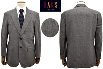 L-1993★DAKS LONDON ダックス ロンドン★秋冬 ウール 日本製 グレー灰色 テーラードジャケット 胸囲92cm A5_画像1