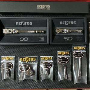 【送料無料 新品未使用】NEPROS ネプロス NBR290F フレックスラチェットハンドル NBR290FS ショート NTB212A 六角ソケットセット 6.3sq 他