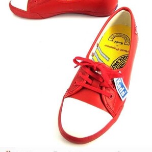 展示品ハッシュパピー&Kedsコラボ本革スニーカー23赤T1454