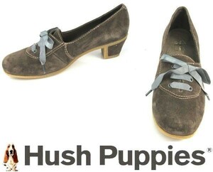  is shupapi- lady's new goods 74%OFF translation * water-repellent suede pumps original leather stability heel gray 24cm. rain combined use women's shoes *HushPuppies*6901GS24