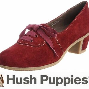 訳有/73%OFF/新品/ハッシュパピー/Hush Puppies/パンプス/大塚製靴製品/撥水加工/スエード調/赤系/レッド/23.5㎝EE/L-6901RUS23.5