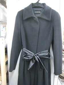 ◇ストロベリーフィールズ　ウール　ドレスコート　ロングコート　黒　美品