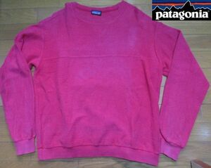 【古着】　patagonia　無地　トレーナー　シンプル　サイズ不明　赤　色褪せ有り　スウェット　アウトドア　登山