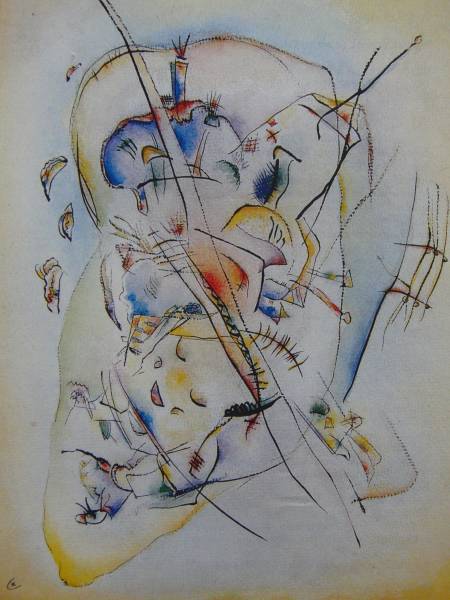 WASSILY KANDINSKY, OHNE TÍTULO, Edición en el extranjero, Razonado súper raro, Nuevo con marco, admirador, cuadro, pintura al óleo, pintura abstracta