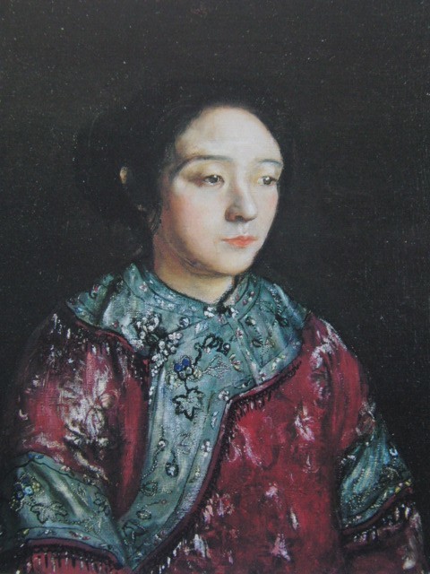 Ryusei Kishida, [Estatua de la hermana pequeña Teruko vestida con ropa china], De un libro de arte raro, Buen estado, Nuevo enmarcado de alta calidad., envío gratis, pintura al óleo pintura al óleo retrato, cuadro, pintura al óleo, retrato