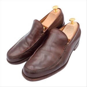 Santoni サントーニ スリッポン 27.0cm ブラウン 革靴 ビジネスシューズ