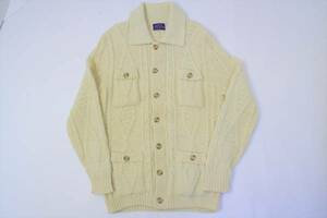 70'S USA製■PENDLETON ペンドルトン ニットカーディガン 生成り M