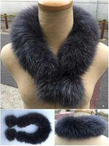  beautiful goods * high class blue fox beautiful hair stole *⑦