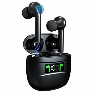 ワイヤレス ヘッドセット Bluetooth5.2 イヤフォン LED バッテリーディスプレイ TWS ステレオ 防水 内蔵マイク スポーツ