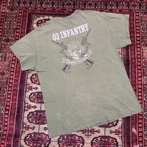 米軍 放出品 US ARMY 03 INFANTRY BRAVO CO. 半袖 Tシャツ サイズ L ミリタリー eagle crey lbt サバゲー