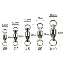 5号 15個セット スプリットリング ボールベアリング スイベル ステンレス サルカン_画像4