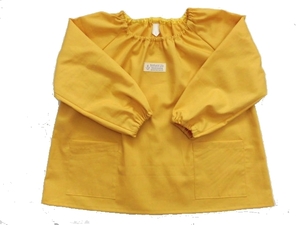  prompt decision [ long sleeve smock *110~120| mustard Karashi * plain ]sc2271