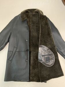 GIMO'Sji Moss пик таблица кожа мутон мех меховое пальто Италия производства прекрасный товар!