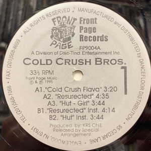 COLD CRUSH BROS. / Cold Crush Flava / Resurected