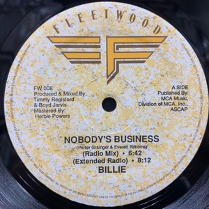 BILLIE / Nobody's Business