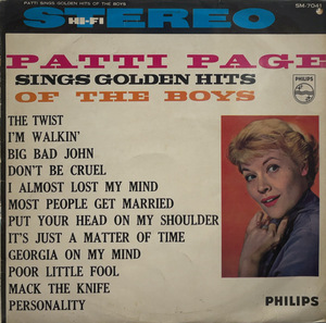 PATTI PAGE / Patti Sings Golden Hits Of The Boys