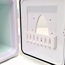 ポータブル 保冷温庫 8L ホワイト AC DC 2電源式 小型 冷温庫 保冷 保温 部屋用 温冷庫 冷蔵庫 車載 キャンプ 8リットル 送無即決_画像7