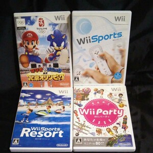 wii wii パーティ マリオ&ソニック 北京オリンピック など4枚セット