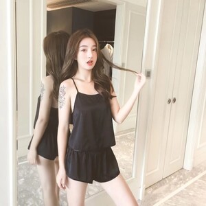 部屋着 ベビードールセクシーランジェリー ブラック
