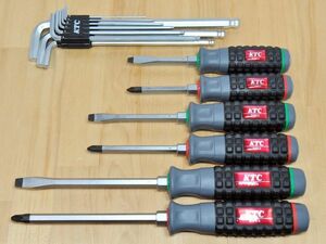 *KTC resin pattern driver 6ps.@+ ball Point hexagonal wrench set * hand-impact screwdriver hex key 