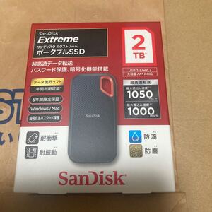SanDisk SDSSDE61-2T00-J25 エクストリーム ポータブル SSD V2 2TB☆超美品☆復旧ソフト&保証書有