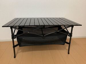 ヨーラー (YOLER) キャンプ ロールテーブル 静止耐荷重80kg ブラック ケース付 折りたたみ アウトドア用