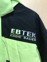 未使用 自宅保管品 Eddie Bauer エディーバウアー メンズ EB TEK 防水 マウンテンパーカー XL 日本サイズ XXLサイズ相当 蛍光色 黄緑_画像3