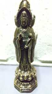 仏教美術 ブロンズ像 仏像 銅製 三仏像 古い 中国古玩美術 観音像