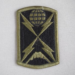 米軍通信隊ワッペン!カーキ!