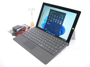 極美品 Surface3 4GLTE/SSD128GB/MEM4GB/10.8高精細(1920x1280)フルHDタッチP/Atomx7-Max2.40GHz/Win11Pro/Office2021Pro/光る純正KB 