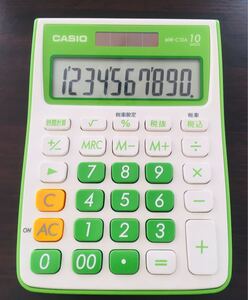 CASIO カシオ 電卓 グリーン MW-C10A-GN-N