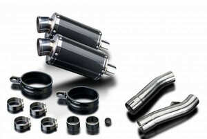 DELKEVIC スリップオンカーボンオーバルマフラー★YAMAHA FJ1100 / FJ1200 1984-1987 225mm KIT03DG