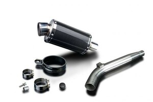 DELKEVIC スリップオンカーボンオーバルマフラー★HONDA XL125V VARADERO 2001-2014 225mm KIT03BC