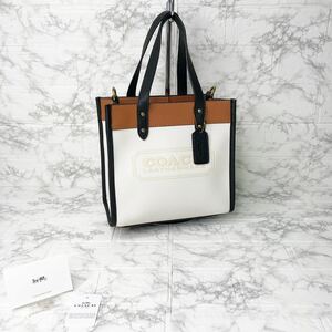 【新品・未使用】COACH ハンドバッグ ショルダー ロゴクリーム(小)