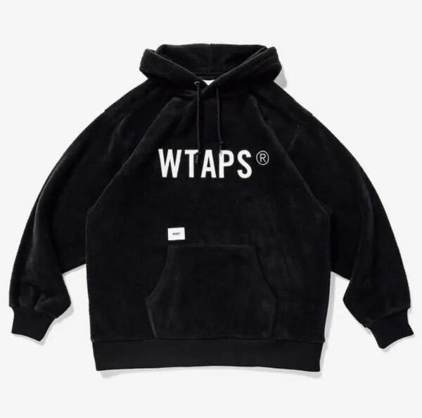 WTAPS 19FW DOWNY 02 HOODED SWEATSHIRT BLACK Mサイズ ダブルタップス ダウニー スウェット ボアフリース ブラック MEDIUM