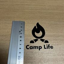 24. 【送料無料】Camp Life 焚き火 カッティングステッカー キャンプ テント アウトドア CAMP【新品】_画像3