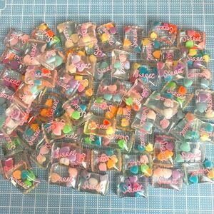 sweetキャンディ デコパーツ 70個セット ハート ビーズ入り Sweet キャンディ パーツ ハンドメイド プラパーツ