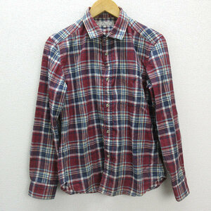 k# United Arrows /A DAY IN LIFE tartan check long sleeve shirt [S] red series /MENS#161[ used ]