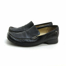 k■【UK4】クラークス/Clarks ローファーシューズ/レザーシューズ/黒/LADIES■47【中古】_画像1