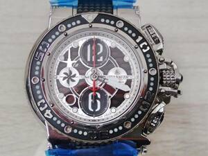 [2021年12月研磨済]AQUA NAUTIC アクアノウティックKCR0001HM クロノグラフ 自動巻き 箱付 メンズ腕時計