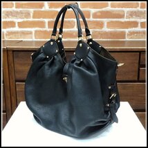 8115T【本物保証】 ヴィトン LV モノグラム マヒナ XL バッグ M95547 パンチング カーフレザー_画像1