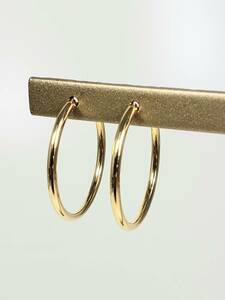 {. shop } now only profit (^^! hoop earrings yellow gold /1.5×20 ring earrings!