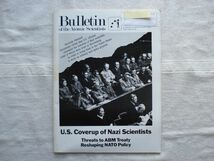 【原子力科学者会報 英語】 Bulletin of the Atomic Scientists 1985-4 /U.S.Coverup of Nazi Scientists /核科学者紀要 核兵器 軍備管理_画像1