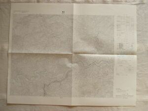 [ map ] Japanese cedar 1:25,000 Showa era 47 year issue / Kochi book@ mountain block large .. earth .book@ line peace rice field tunnel Yoshino river hole inside river salt .. .. number . Shikoku country plot of land ..