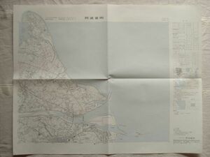 [ map ]. wave . hill 1:25,000 Heisei era 5 year issue / Tokushima Komatsu island feather no. block .. river block . south city .. line blue island . hill . god cape made paper . hill factory Shikoku country plot of land ..