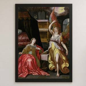 Art hand Auction Annunciation Painting Art Glossy Poster A3 Bar Cafe Classic Interior Religious Painting Bible Christ Virgin Mary Angel Gabriel Gospel, residence, interior, others