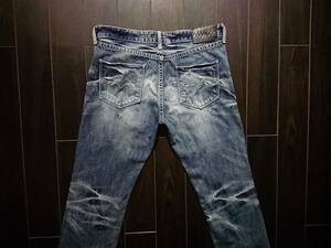 FUGA!FG14-C07 #BLU!POWER BOM CO.LTD!Japan!woshu& damage! Denim!size 44